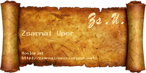 Zsarnai Upor névjegykártya